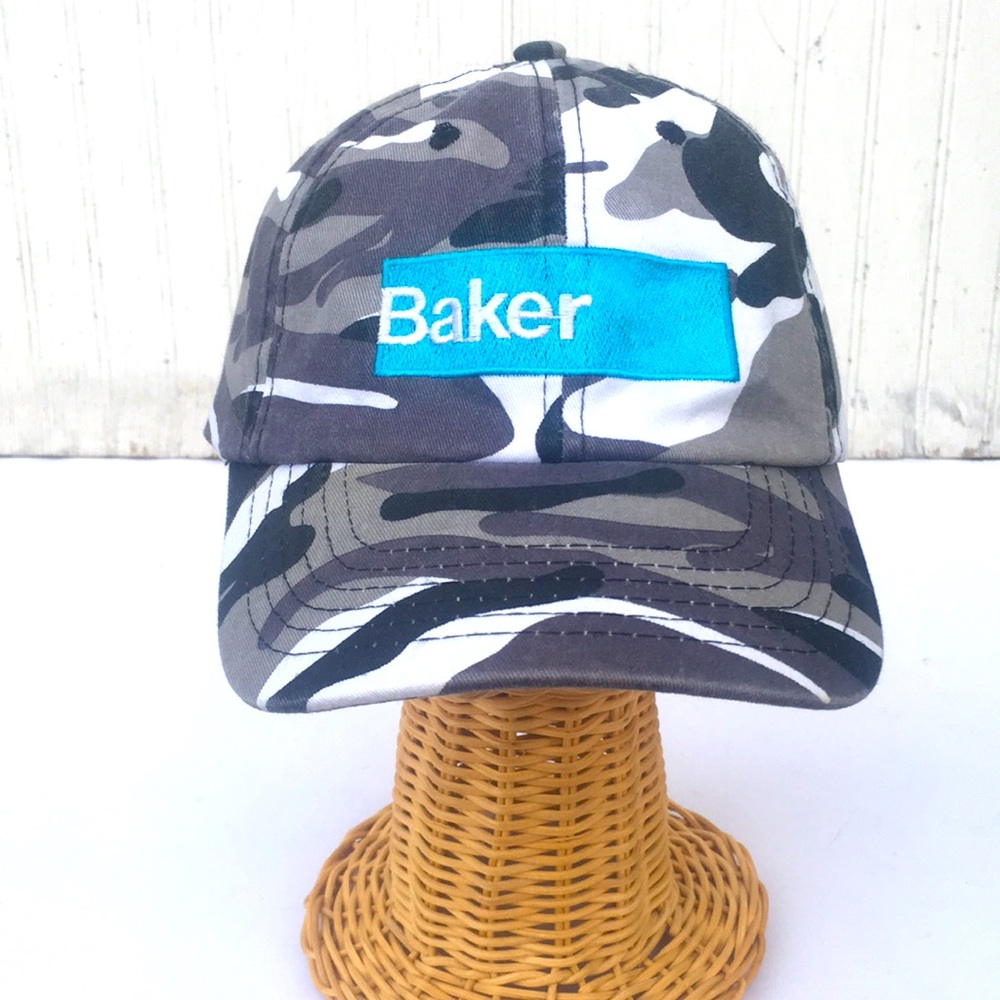 BAKER camouflage trucker cap gray white